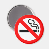 Internationaal officieel symbool voor roken magneet (Voorkant / Achterkant)