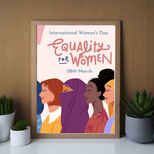 Internationaal Poster op de dag van de vrouw