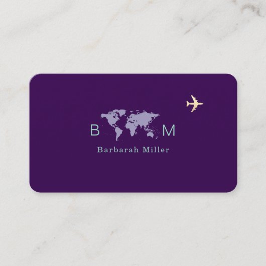 Internationaal reisbureau Paarse Visitekaartje (Voorkant)