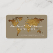 Internationaal reisbureau Wereldkaart Elegant Visitekaartje (Voorkant)