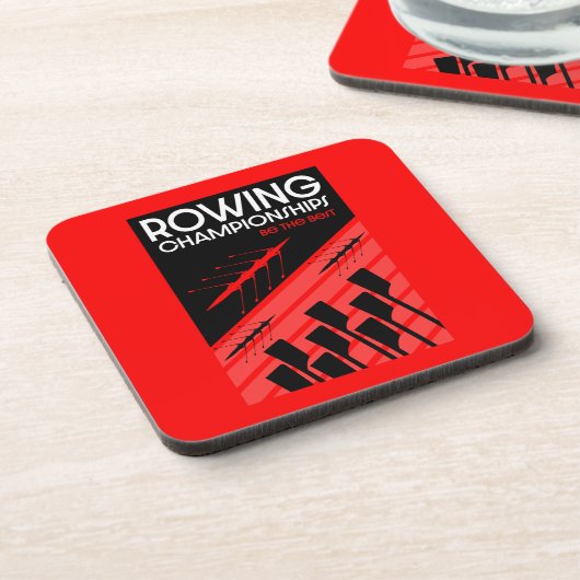 Internationaal roeien bier onderzetter (Linkerzijde)