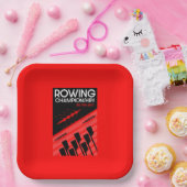 Internationaal roeien papieren bordje (Feest)