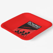 Internationaal roeien papieren bordje (Gebogen)