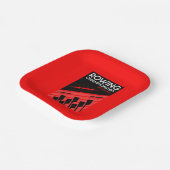 Internationaal roeien papieren bordje (Gebogen)