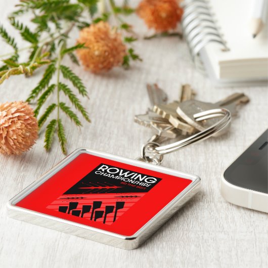 Internationaal roeien sleutelhanger (Zijkant)