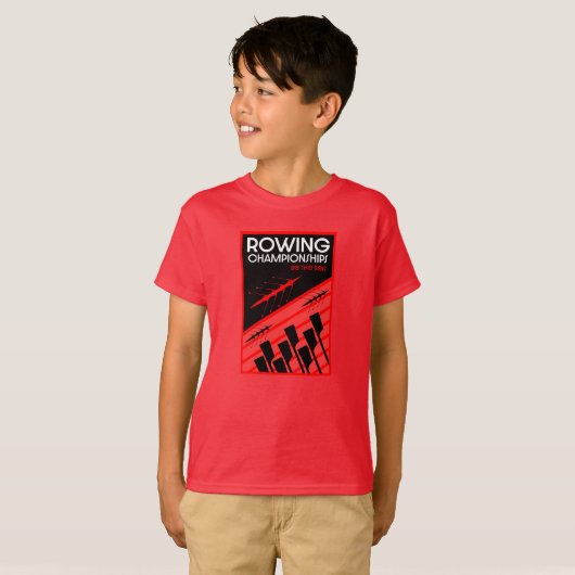 Internationaal roeien t-shirt (Voorkant volledig)