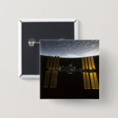 Internationaal ruimtestation 10 vierkante button 5,1 cm (Voorkant /achterkant)