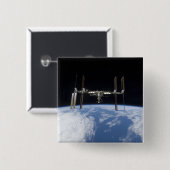 Internationaal ruimtestation 11 vierkante button 5,1 cm (Voorkant /achterkant)