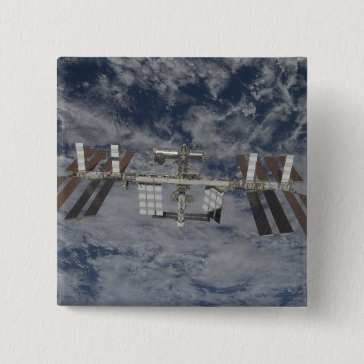 Internationaal Ruimtestation 12 Vierkante Button 5,1 Cm (Voorkant)