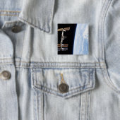 Internationaal ruimtestation 12 vierkante button 5,1 cm (In situ)