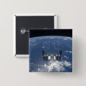 Internationaal Ruimtestation 14 Vierkante Button 5,1 Cm (Voorkant /achterkant)