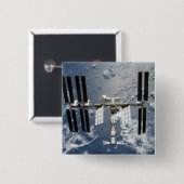 Internationaal ruimtestation 14 vierkante button 5,1 cm (Voorkant /achterkant)