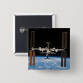 Internationaal ruimtestation 19 vierkante button 5,1 cm (Voorkant /achterkant)