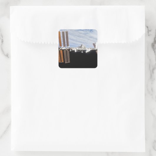 Internationaal ruimtestation 21 vierkante sticker (Tas)