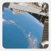 Internationaal ruimtestation 27 vierkante sticker (Voorkant)
