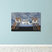 Internationaal Ruimtestation 3 Canvas Afdruk (Insitu (Houten vloer))