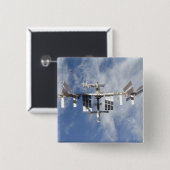 Internationaal ruimtestation 4 vierkante button 5,1 cm (Voorkant /achterkant)