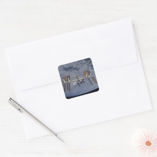 Internationaal Ruimtestation 5 Vierkante Sticker (Envelop)