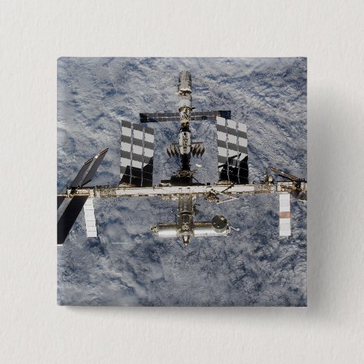 Internationaal Ruimtestation 6 Vierkante Button 5,1 Cm (Voorkant)