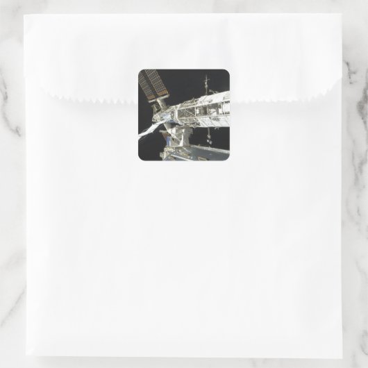 Internationaal ruimtestation 8 vierkante sticker (Tas)