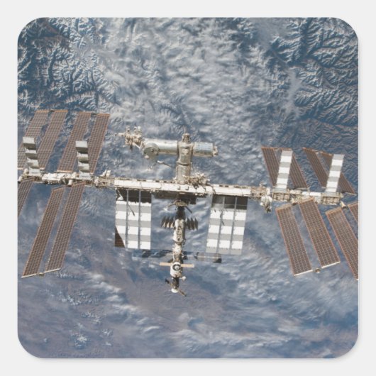 Internationaal Ruimtestation 8 Vierkante Sticker (Voorkant)
