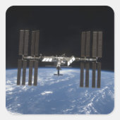 Internationaal Ruimtestation 9 Vierkante Sticker (Voorkant)