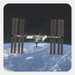 Internationaal Ruimtestation 9 Vierkante Sticker