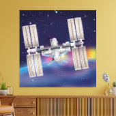 Internationaal ruimtestation canvas afdruk (Insitu (Woonkamer))