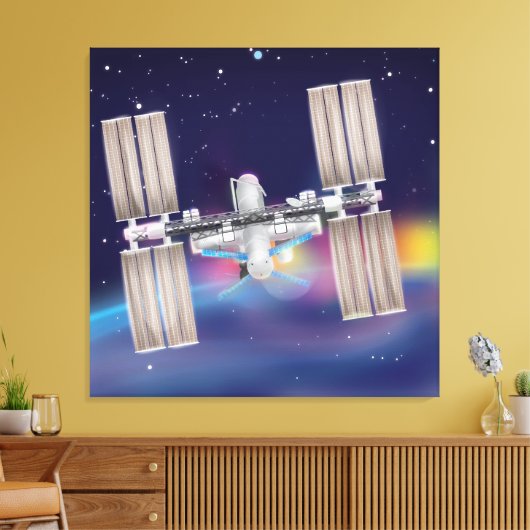 Internationaal ruimtestation canvas afdruk (Insitu (Woonkamer))