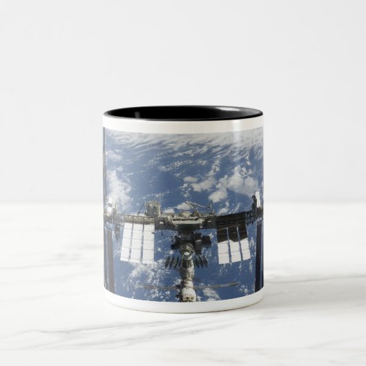 Internationaal ruimtestation in baan 2 tweekleurige koffiemok (Center)