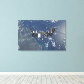 Internationaal ruimtestation in baan 3 canvas afdruk (Insitu (Houten vloer))