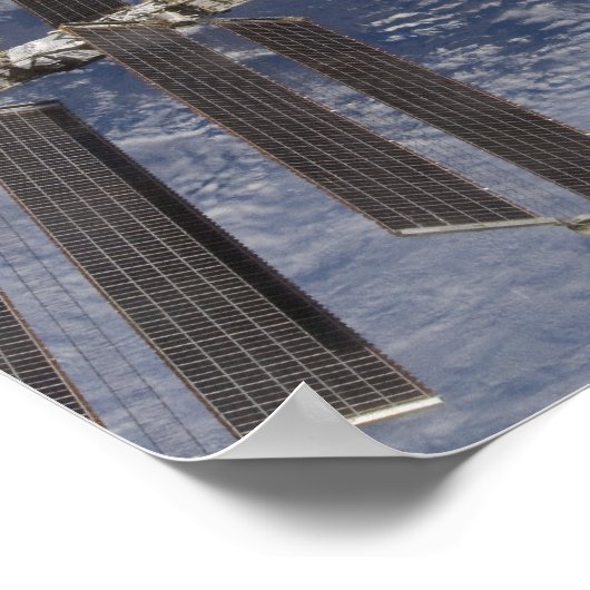 Internationaal ruimtestation in baan om aarde poster (Hoek)