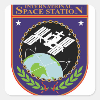 Internationaal ruimtestation Insignia Logo Vierkante Sticker