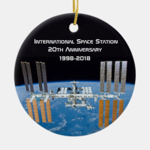 Internationaal Ruimtestation ISS 20e Jubileum Keramisch Ornament