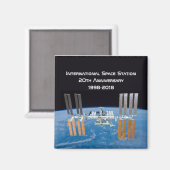 Internationaal Ruimtestation ISS 20e Jubileum Magneet (Voorkant / Achterkant)