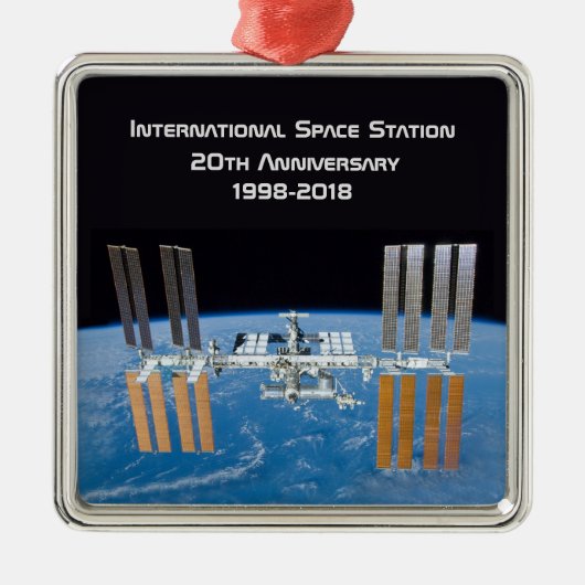 Internationaal Ruimtestation ISS 20e Jubileum Metalen Ornament (Voorkant)