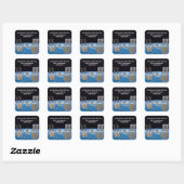 Internationaal Ruimtestation ISS 20e Jubileum Vierkante Sticker (Vel)