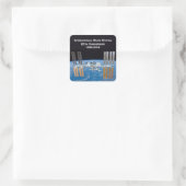 Internationaal Ruimtestation ISS 20e Jubileum Vierkante Sticker (Tas)
