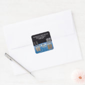 Internationaal Ruimtestation ISS 20e Jubileum Vierkante Sticker (Envelop)