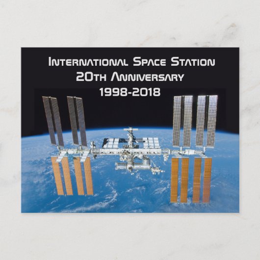 Internationaal ruimtestation ISS 20ste verjaardag Briefkaart (Voorkant)