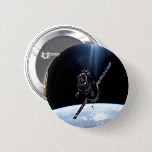 internationaal ruimtestation iss nasa aerospace ronde button 5,7 cm (Voorkant /achterkant)
