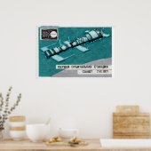 Internationaal ruimtestation - Luciferdoosje afdru Poster (Keuken)