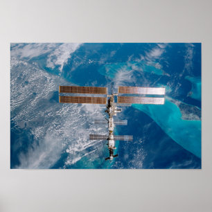 Internationaal ruimtestation over Florida Poster