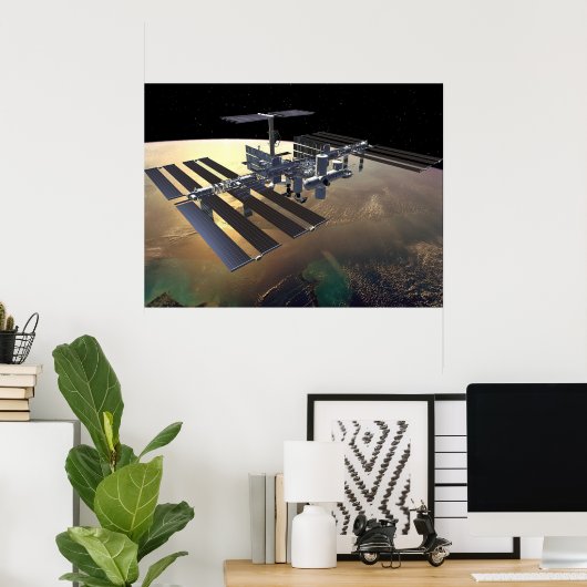 Internationaal ruimtestation poster (Thuiskantoor)