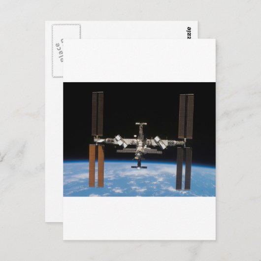Internationaal ruimtestation — vanaf Atlantis gezi Briefkaart (Voorkant / Achterkant)