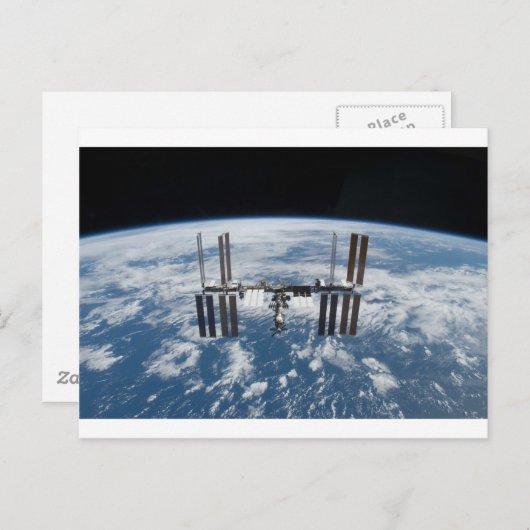 Internationaal ruimtestation — vanaf Atlantis gezi Briefkaart (Voorkant / Achterkant)