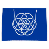Internationaal symbool van planeet aarde groot cadeauzakje (Voorkant)