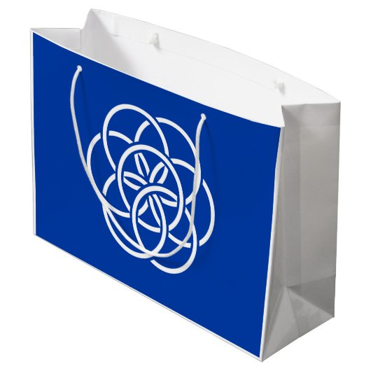 Internationaal symbool van planeet aarde groot cadeauzakje (Achterkant Gekanteld)