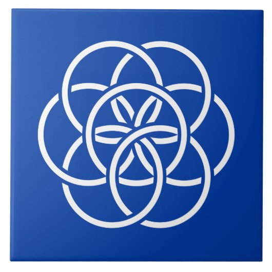 Internationaal symbool van planeet aarde tegeltje (Voorkant)