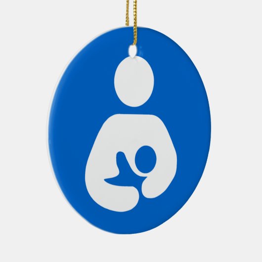 Internationaal symbool voor borstvoeding keramisch ornament (Rechts)